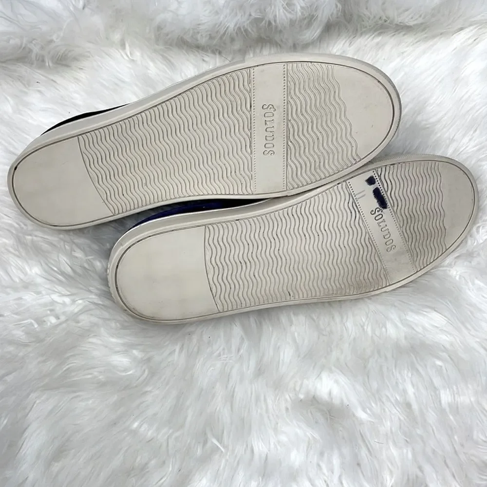 Saludos | Llamas in Love blue velvet slip on 11 sneakers.